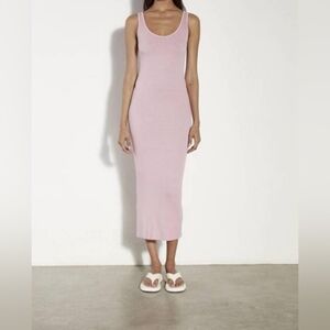 Enza Costa Silk And Viscose Stretch Maxi Dress In Cherry Blossom, Size XS Nwot